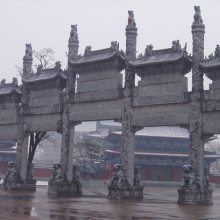 景区石头山门价格 石刻沙门图片 寺院石雕佛门制造公司