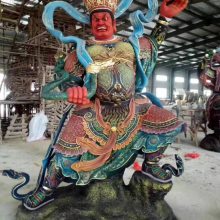 厂家直销四大***玻璃钢佛像 佛寺四大金刚彩绘站像 3米四大***站像