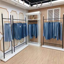 21夏款牛仔褲廣州十三行品牌女裝折扣直播貨源