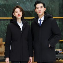 订制公务羽绒服 团体公职商务羽绒半大衣冬季职业高端办公防寒服