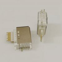 TYPE-C侧插母座16P 90度侧立式DIP 端子外露 有柱 ***大电流 白胶 USB 3.1插座