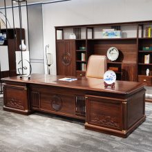 实木办公桌椅组合新中式高端轻奢董事大班台全原老板桌总裁桌