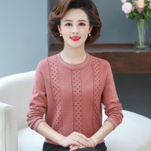广东清远阳山中老年大码女装t恤 中老年百搭毛衣批发