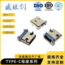̽ TYPE Cĸ ʽƬ USB 3.1ĸ 180ֱʽ L=10.5 24Pʽ