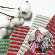 色织条纹面料圣诞毛线提花布箱包抱枕玩具毛衣毛绒公仔条纹布