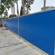 广州市荔湾区西湾路旧城改造护栏 蓝色彩钢板夹棉围挡 防水