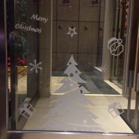 布吉圣诞雪人墙贴节日庆典装饰贴纸店铺门窗玻璃贴画