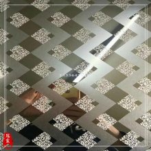 厂家供应304不锈钢45度交叉拉丝花纹板 交叉斜拉丝不锈钢板定做