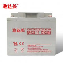 池达美蓄电池NPG38-12铅酸免维护12V38AH路灯机房UPS电源