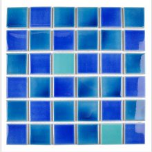 地中海陶瓷蓝白色马赛克 平面凸面游泳池洗手间地板水池装修瓷砖贴