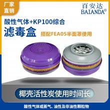百安达 33315 E1KP100 防酸性气体和颗粒物 滤毒盒 螺旋口