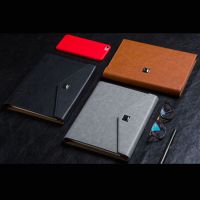 2018高端商务A5三折活页笔记本仿皮PU会议记录办公记事本定制LOGO