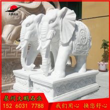 石雕大象价格 酒店门口石雕大象 一对石雕大象厂家 福建石雕行业***
