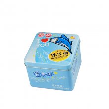 东江鱼干食品铁盒 马口铁定制专版锡铁小方形盒