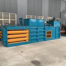 小型卧式全自动打包机 废纸塑料压缩机 纸箱压包机