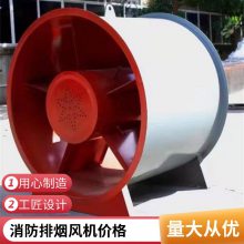 轴流式消防高温排烟风机 地库厂房 斜流正压送风机HTFC-I-12寸电机外置