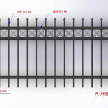 广州厂区黑砂纹标准锌钢围墙护栏 惠州小区防爬单头钢护栏定制