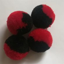 红黑双色毛线球毛毛球手袋毛球饰品配件