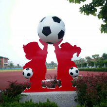 足球雕塑定制 运动场雕塑生产 公园足球雕塑文化