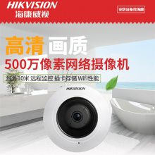 海康威视（HIKVISION）摄像头 高清鱼眼无线监控器支持无线WIFI插卡一体机 300万