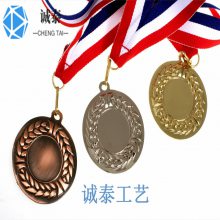 金属工艺品奖牌， 比赛运动会跑步挂牌， 电镀合金浮雕奖章生产