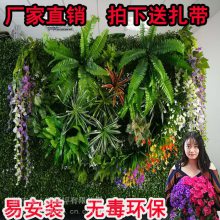 仿真植物草皮绿植背景墙户外围墙装饰绿化塑料草室内外墙面铺绿色草坪