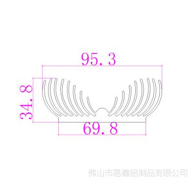 厂家专业定制 铝合金散热片 电子散热器 冲压铝散热