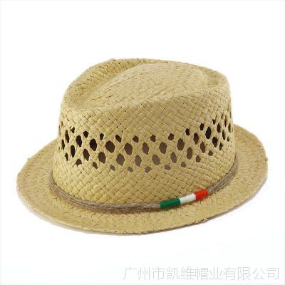 广州 手工纸草帽子 织带小边定型草帽 专业帽厂19年做各类OEM帽
