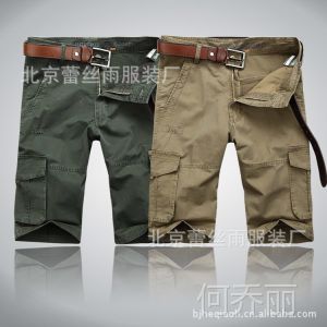 供應(yīng)七分休閑褲男士工裝褲夏裝純棉寬松休閑短褲男褲子批發(fā)