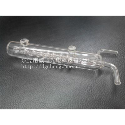 东莞诚卓螺纹口弯管，内螺旋缓流管，异形玻璃管