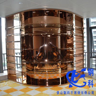 青海西宁不锈钢酒店制品生产厂家 不锈钢玻璃酒柜专业定制