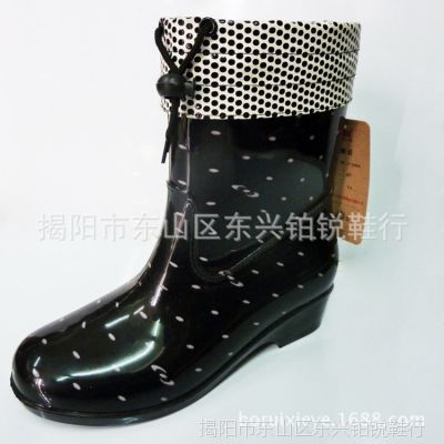 新款厂价直销水晶迷彩雨鞋 新款皮口保暖防滑 防雪雨靴