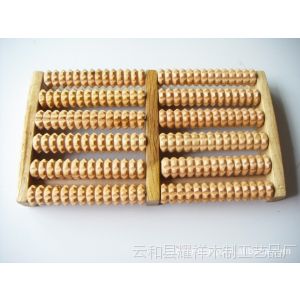 供应六排足部按摩器/足底按摩器/木质按摩器/木按摩器/竹木按摩轮
