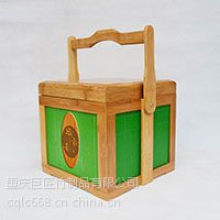 巨匠厂家定制欧式环保提手竹制茶叶包装盒礼品装竹盒
