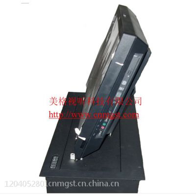 供应显示屏升降器，郑州17寸会议桌桌面联想液晶显示屏升降器