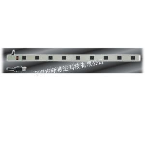 供应九位美式铁排插 拖线板 美国铁壳插座 ETL认证