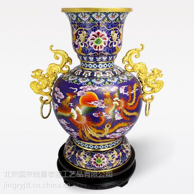 京锐景泰蓝20寸丹凤朝阳瓶