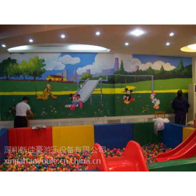 深圳新佳豪幼儿园墙体彩绘，精美绘制物美价廉
