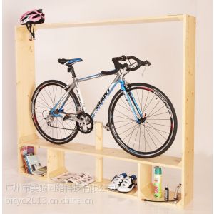 供应BookBike 实木自行车停车架 方形停车柜