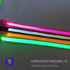 供应启亮2014新款 LED彩色发光牵引带 发光狗绳 夜光牵引绳牵引带 拉绳拉带