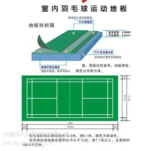 供应济南华兴体育设施有限公司专业承建PVC运动地板铺设