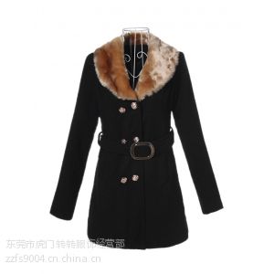 供应2013冬装韩版 新款OL气质女装 毛呢厚外套 长款 呢子料大衣