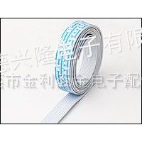 供应UL2468 24AWG11/0.16镀铜耐温80度耐压300V白底印兰字并排线