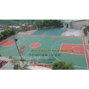 柳州篮球场划线及施工，柳州NBA篮球场画线，塑胶球场施工