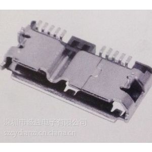 供应ω供应micro usb母座3.0 两插脚10pin镀锡-usb3.0速度
