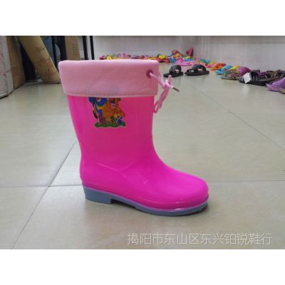 厂家批发冬季新款中筒工作雨鞋 熊出没女式时尚水鞋雨靴 可定制