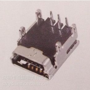供应≡MINI迷你USB母座DIP90度四个插脚-附PDF规格书