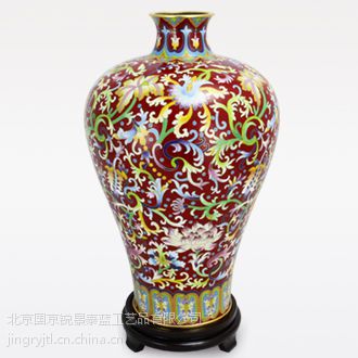 京锐景泰蓝15寸纹梅瓶
