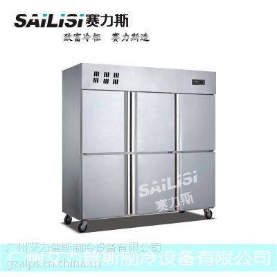 赛力斯六门暗管立式双温厨房冷柜 商用不锈钢速冻柜