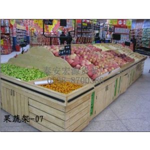 供应超市水果蔬菜架供应 生鲜木制货架供应